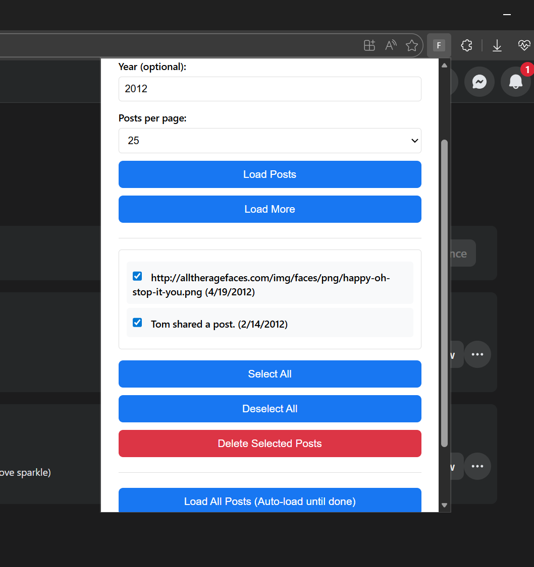 Screenshot extension at work.